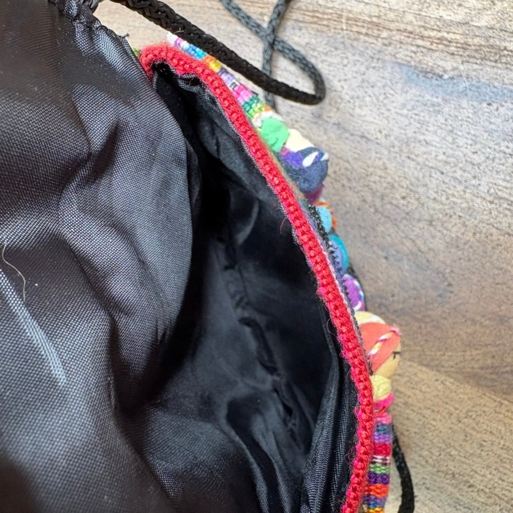 Vintage Guatemalan Worry Doll Purse Colorful Woven Bohemian Folk Mini Crossbody - Picture 7 of 10